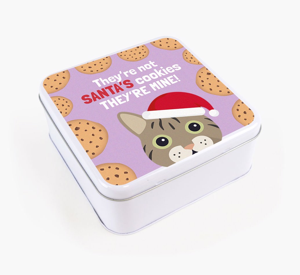 'Santa's Cookies' - Personalised {breedFullName} Treat Tin